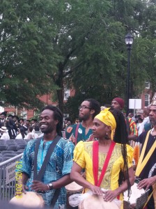 I was taking notes while dancing as these drummers announced the arrival of the graduates...