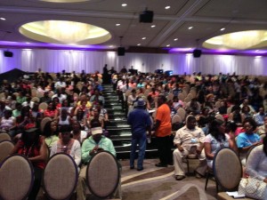 The audience watching "Let the Church Say Amen."