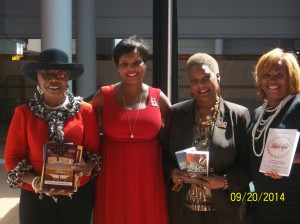 From left to right, Dr. Martha Ward Plowden, L.D. Wells, Brenda Jackson, Dr. Fran Breakfield