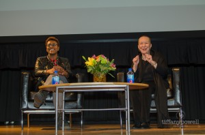 Author and playwright Pearl Cleage interviewing Issa Rae....