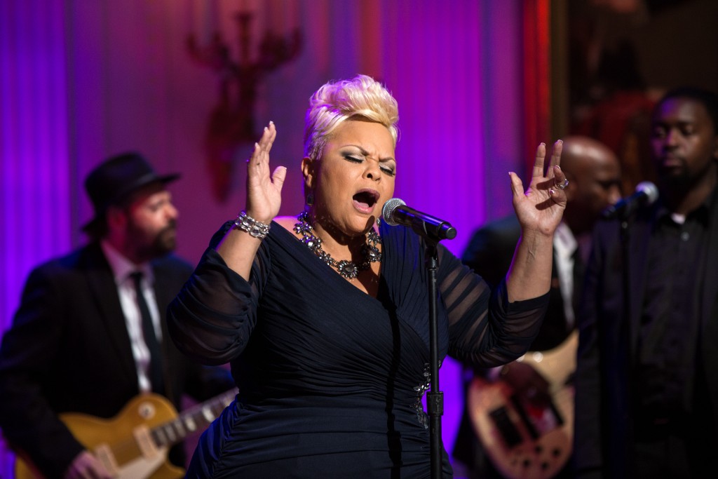 Tamela Mann performs during "The Gospel Tradition: In Performance at the White House" in the East Room of the White House, April 14, 2015. (Official White House Photo by Pete Souza) This photograph is provided by THE WHITE HOUSE as a courtesy and is for promotional use only on the PBS website as related to the airing of ÒThe Gospel Tradition: In Performance at the White House" concert. The photograph may not be manipulated in any way and may not otherwise be reproduced, disseminated or broadcast, without the written permission of the White House Photo Office. The photograph may not be used in any commercial or political materials, advertisements, emails, products, promotions that in any way suggests approval or endorsement of the President, the First Family, or the White House.