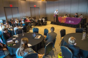 A view of the panel and participants in the discussion.